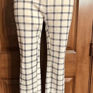 Plaid Cream and Black Pants